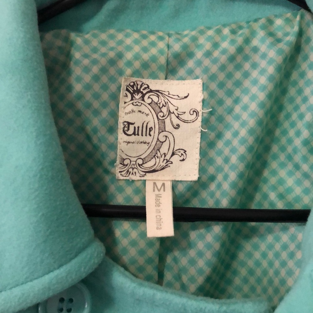 Teal pea coat - Picture 2 of 3